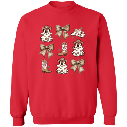 Country Ghost Bows crewneck sweatshirt in Red