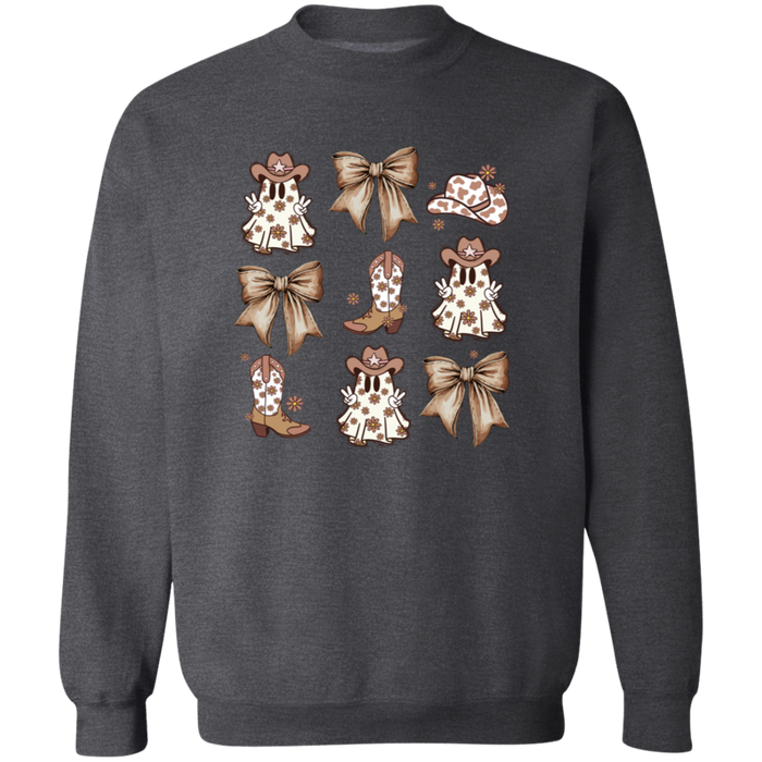 Country Ghost Bows crewneck sweatshirt in Dark Heather