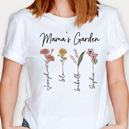 Custom Birth Month Flower, Personalized Shirt, Birthday Gift, Gifts For Mom