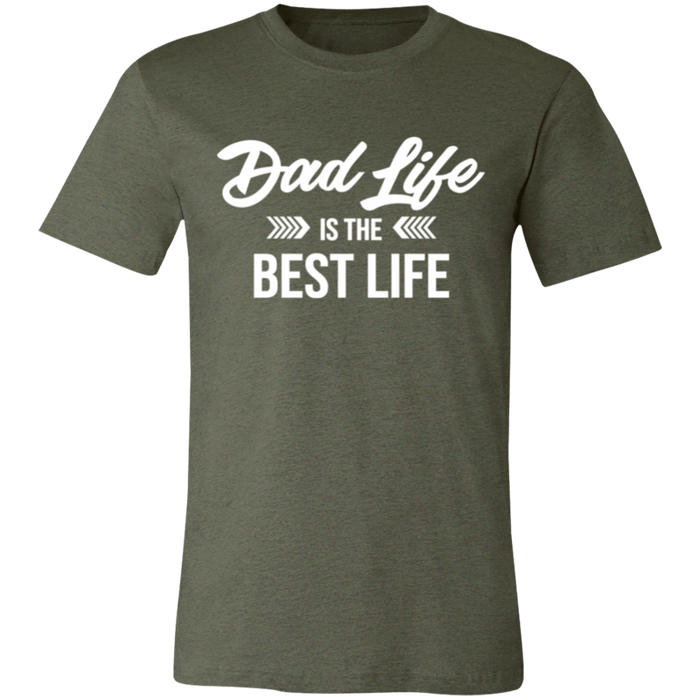 Dad Life Is The Best Life graphic t-shirt in Heather Military Green