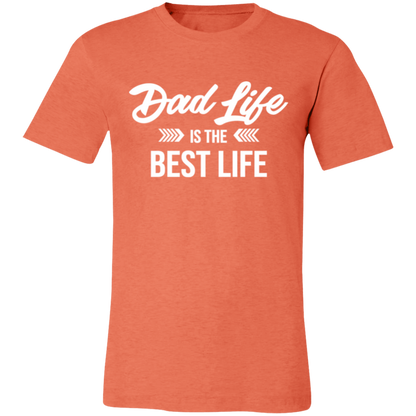 Dad Life Is The Best Life graphic t-shirt in Heather Orange