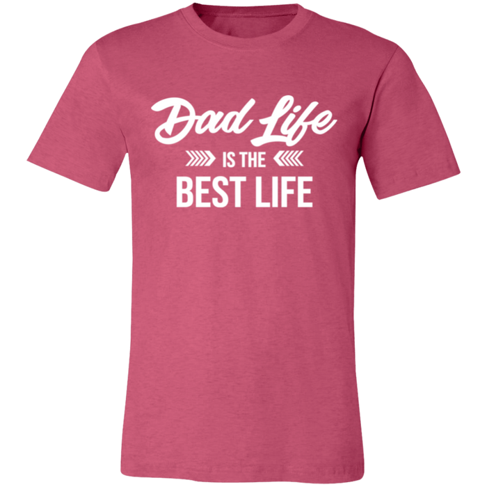 Dad Life Is The Best Life graphic t-shirt in Heather Raspberry