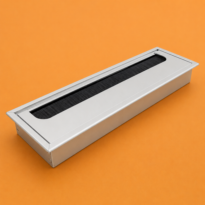 Desk Hole Cap Square Desk Hole Cover Cable Management Aluminum Office Desk Cable Hole Cap Retrofit