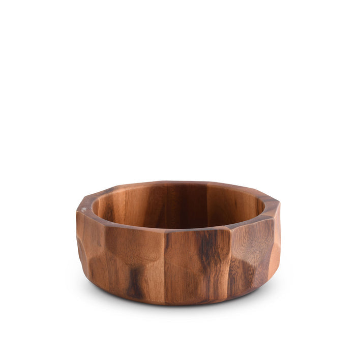 Arthur Court Diamond Pattern Single Acacia  Wood Salad Bowl Product Image