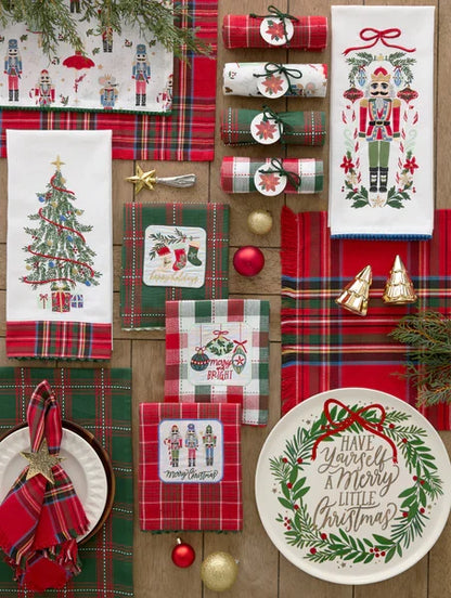 DII Embellished Dishtowel: Holiday Stockings