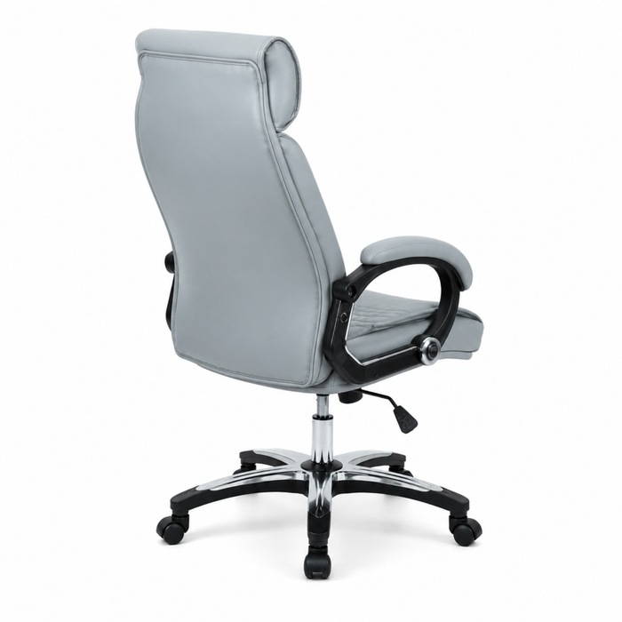 Director and Executive Office Chair with Adjustable Height, High Back Leatherette with Nylon Base