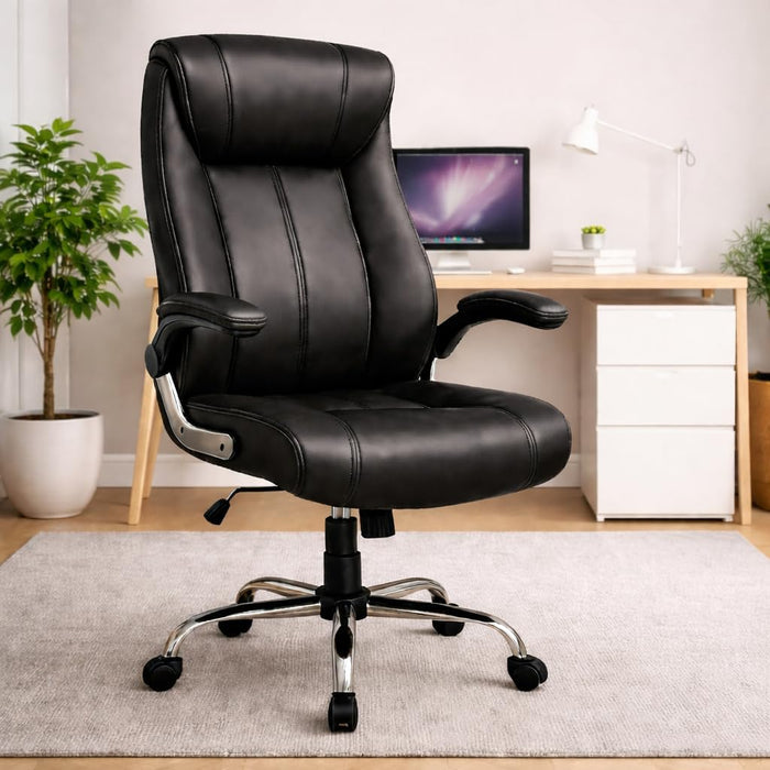 High Back / Leatherette / Black