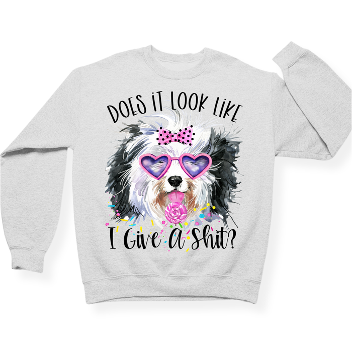 Does It Look Like I Give A Shit Crewneck