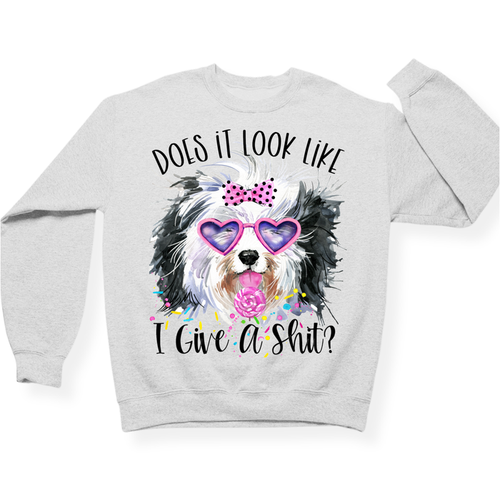 Does It Look Like I Give A Shit Crewneck