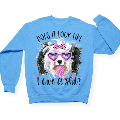Does It Look Like I Give A Shit Crewneck