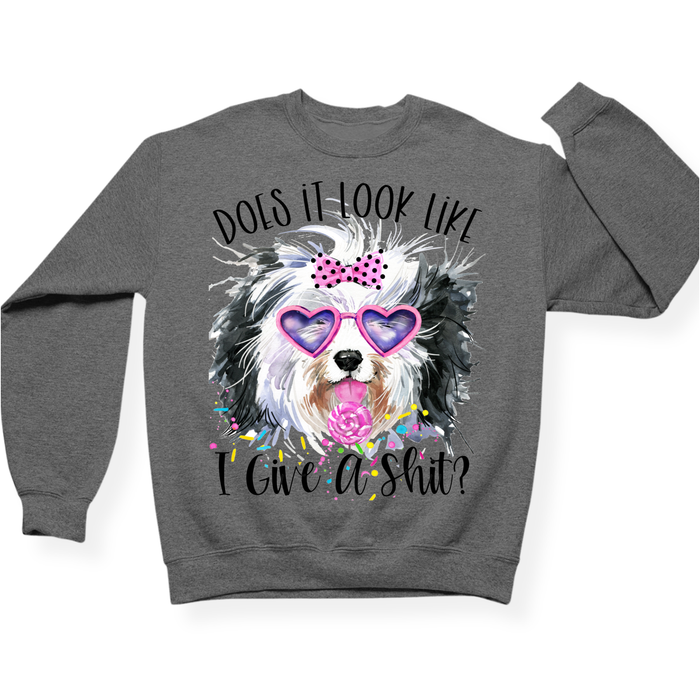 Does It Look Like I Give A Shit Crewneck