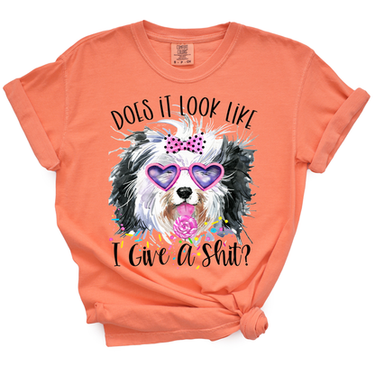 Does It Look Like I Give A Shit Shitzu Tshirt