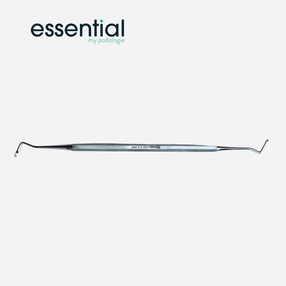Double excavator curette - 17 cm - Stainless steel - Essential by My Podologie