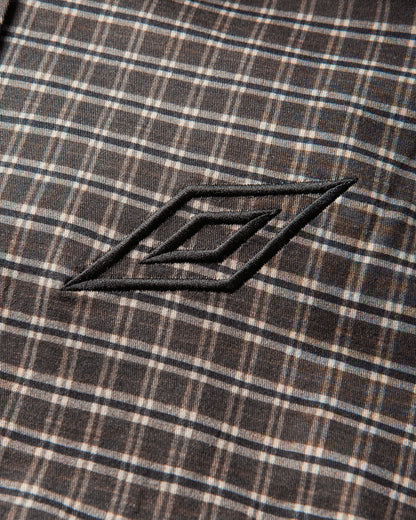 Umbro Double Plaid Jacket Dark Brown Coats and Jackets Jackets UBMW0721FA456 BRW0003