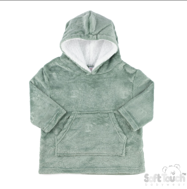 Embossed Hoodies - Sage/Dino (2-4yrs) (PK4) HD305SG