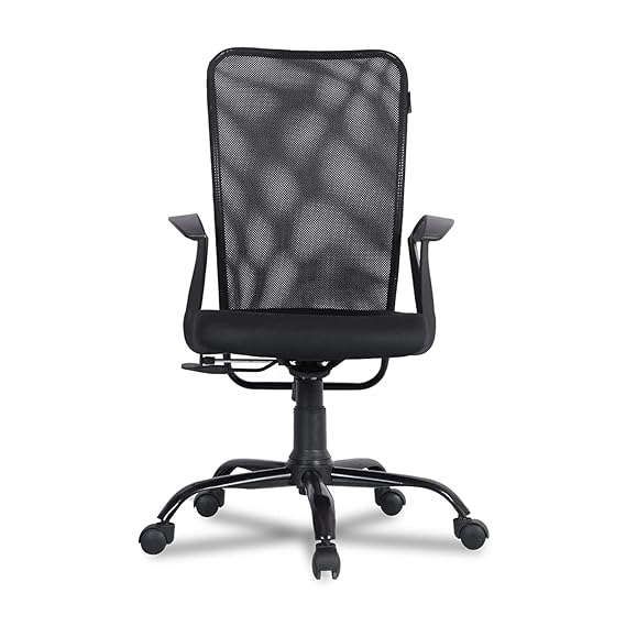 Ergonomic Executive Mesh Chair with Adjustable Height, Breathable Backrest, Cushioned Seat and Durable Metal Base for Office