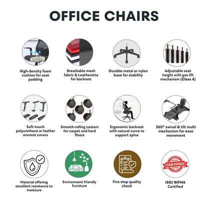 Ergonomic Office Chair with Lumbar Support, Adjustable Height, Swivel Base, Breathable Mesh Backrest and Modern Workstation Chair