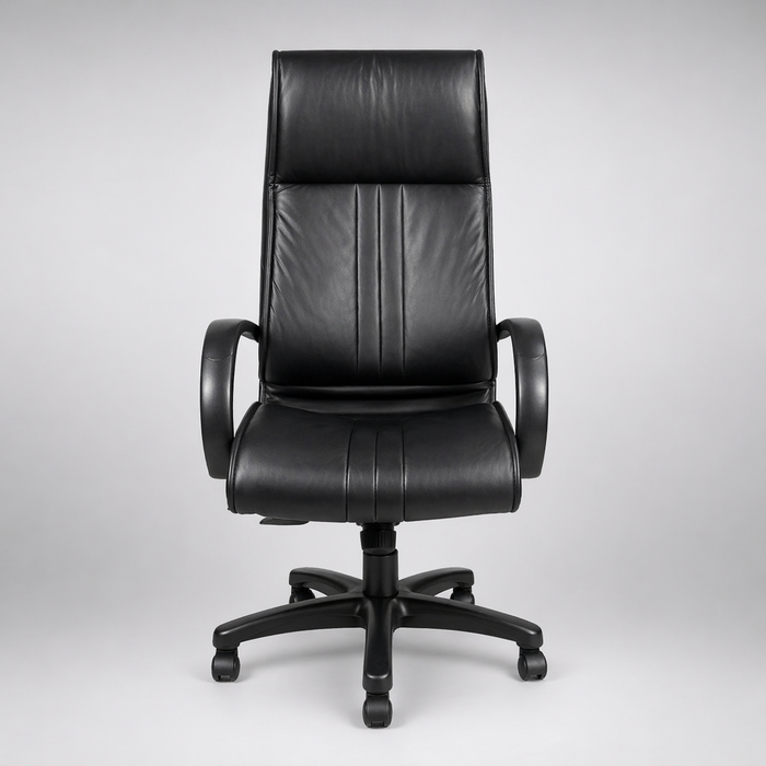 Executive Ergonomic High Back Office Chair with Leatherette Upholstery, Cushioned Seat, Tilt Mechanism, Adjustable Height & Swivel Base for Office