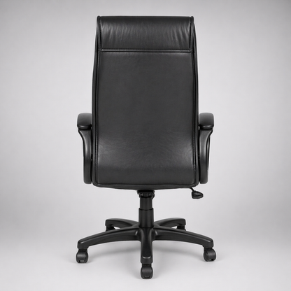 Executive Ergonomic High Back Office Chair with Leatherette Upholstery, Cushioned Seat, Tilt Mechanism, Adjustable Height & Swivel Base for Office