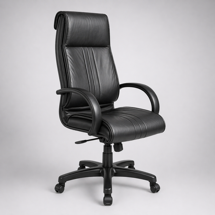 Executive Ergonomic High Back Office Chair with Leatherette Upholstery, Cushioned Seat, Tilt Mechanism, Adjustable Height & Swivel Base for Office