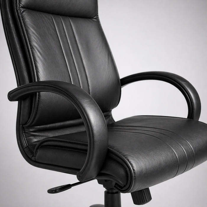 Executive Ergonomic High Back Office Chair with Leatherette Upholstery, Cushioned Seat, Tilt Mechanism, Adjustable Height & Swivel Base for Office