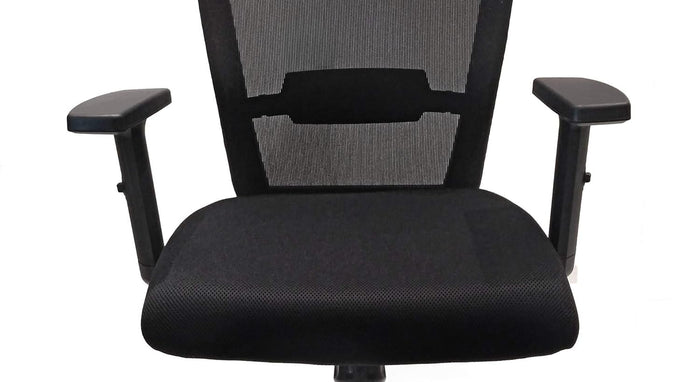 Executive Mesh Office Chair with Adjustable Headrest, Lumbar Support, Cushioned Seat, Tilt Mechanism, Swivel Base and Chrome Legs