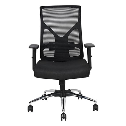 Executive Mid Back Fabric Office Chair with Mesh Back, Ergonomic Support, Adjustable Height, Swivel Base & Cushioned Seat for Office & Home Use