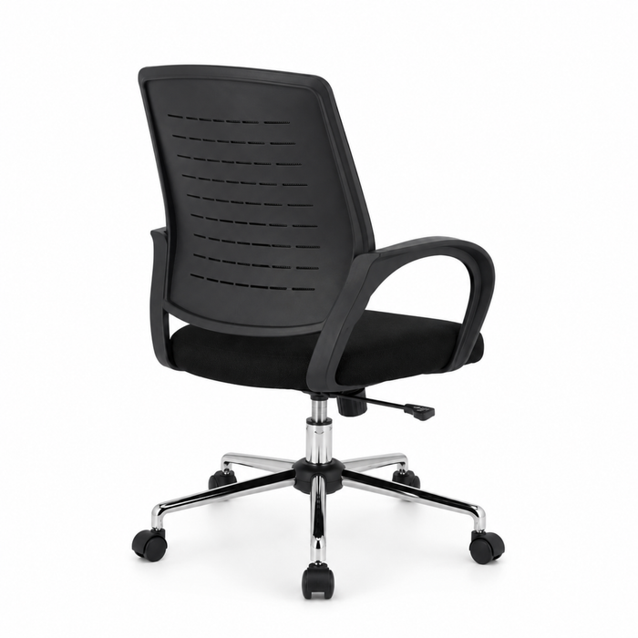 Executive Mid Back Office Chair with Adjustable Height, Tilt Mechanism & Breathable Fabric Seat for Home & Office Use