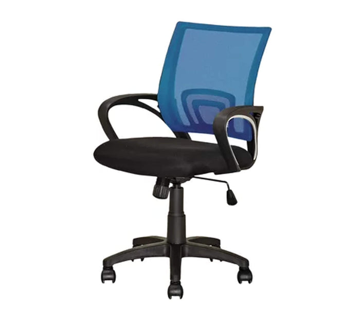 Executive Mid Back Office Chair with Breathable Mesh Back, Fabric Cushion Seat, Ergonomic Armrests, Adjustable Height and Swivel Base for Office