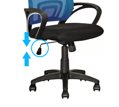 Executive Mid Back Office Chair with Breathable Mesh Back, Fabric Cushion Seat, Ergonomic Armrests, Adjustable Height and Swivel Base for Office