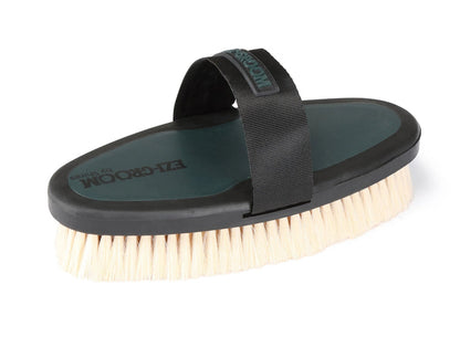 EZI-GROOM Grip Body Brush with Goat Hair Bright Blue / L