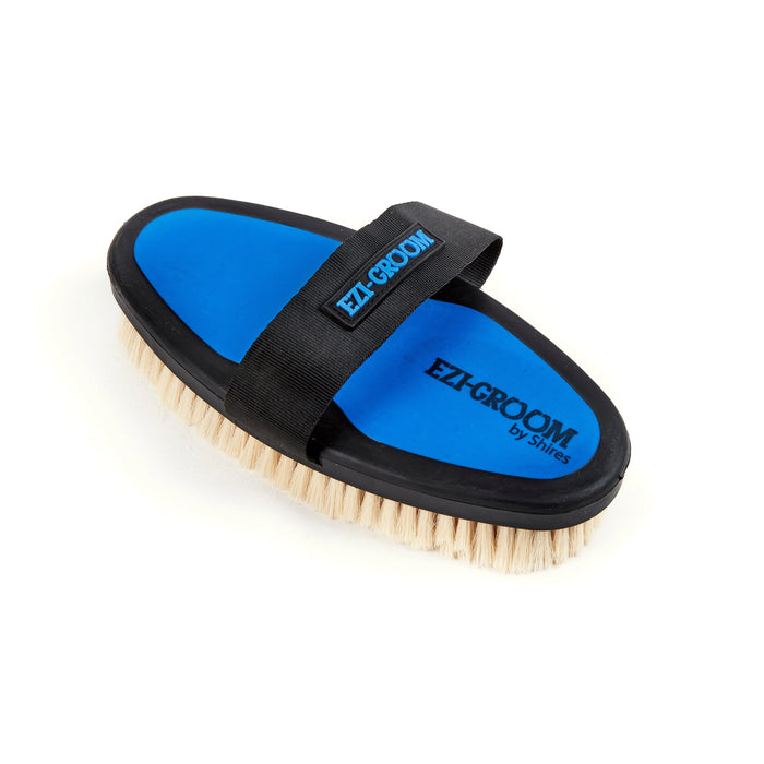 EZI-GROOM Grip Body Brush with Goat Hair - Ayr Equestrian