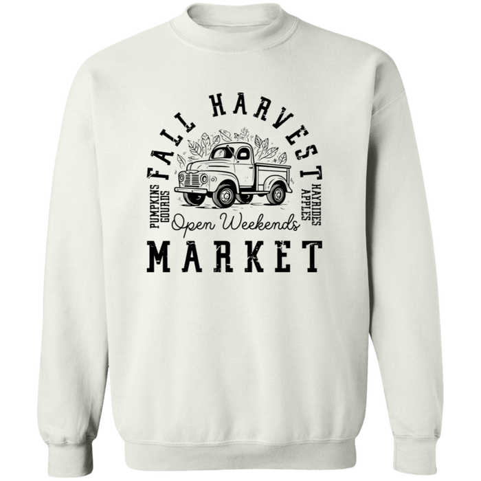 Fall Harvest Market Open Weekend crewneck sweatshirt in White