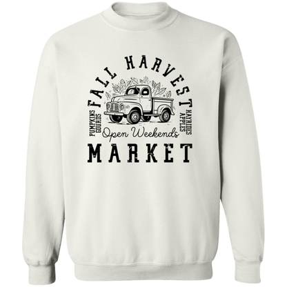 Fall Harvest Market Open Weekend crewneck sweatshirt in White