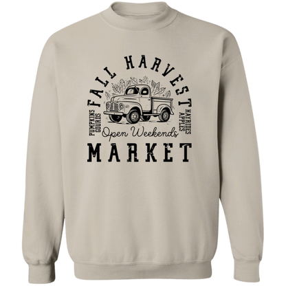 Fall Harvest Market Open Weekend crewneck sweatshirt in Sand