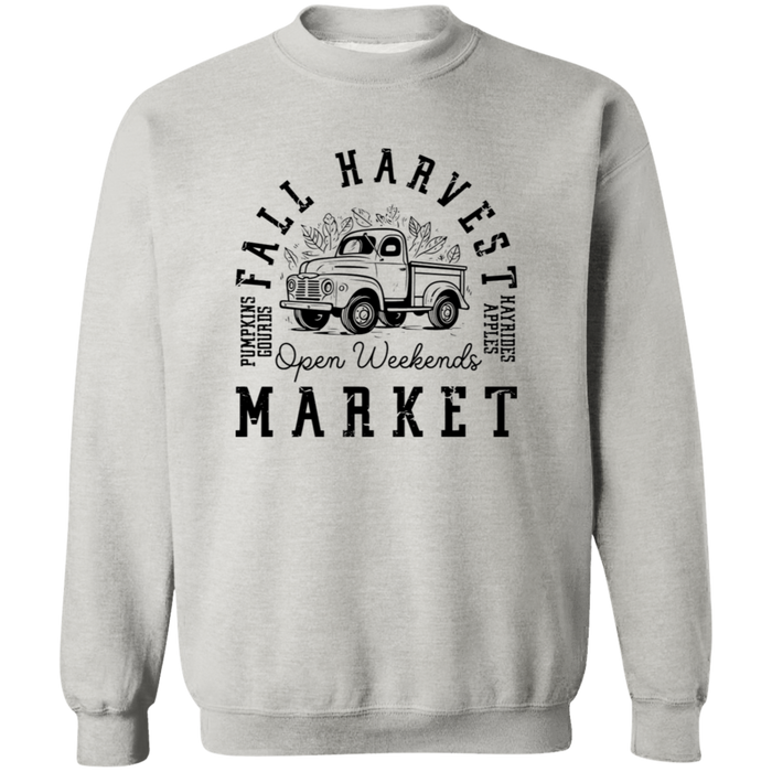 Fall Harvest Market Open Weekend crewneck sweatshirt in Ash