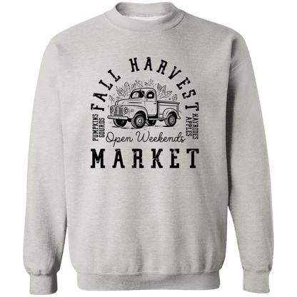 Fall Harvest Market Open Weekend crewneck sweatshirt in Ash