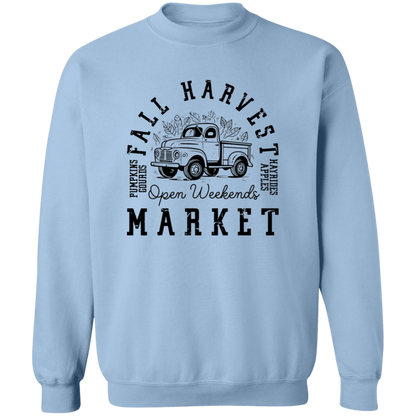 Fall Harvest Market Open Weekend crewneck sweatshirt in Light Blue