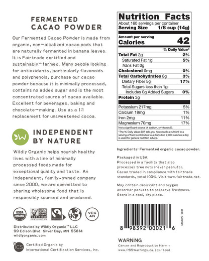 Fermented Cacao Powder | Organic | Raw