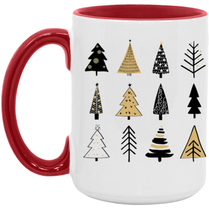 Festive Trees ceramic coffee mug