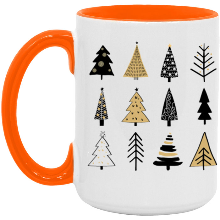 Festive Trees ceramic coffee mug, product photo 2