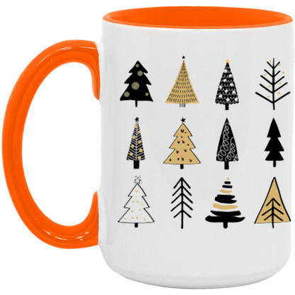 Festive Trees ceramic coffee mug, product photo 2