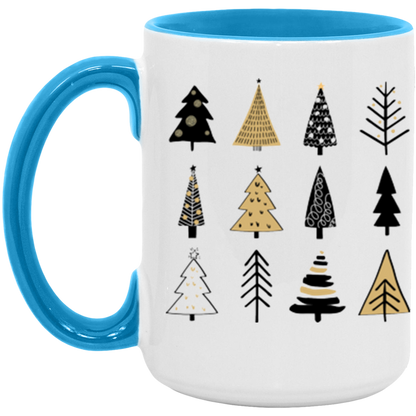 Festive Trees ceramic coffee mug, product photo 3