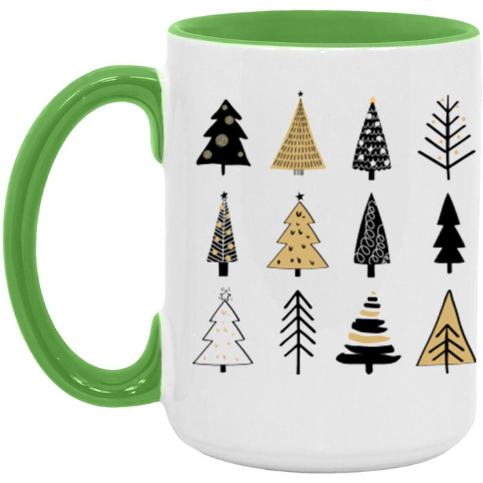 Festive Trees ceramic coffee mug, product photo 4