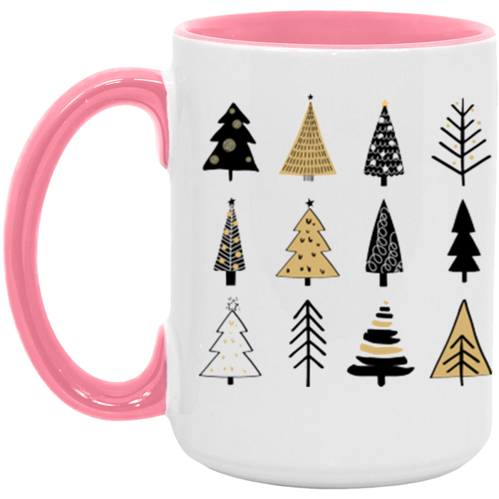 Festive Trees ceramic coffee mug, product photo 5
