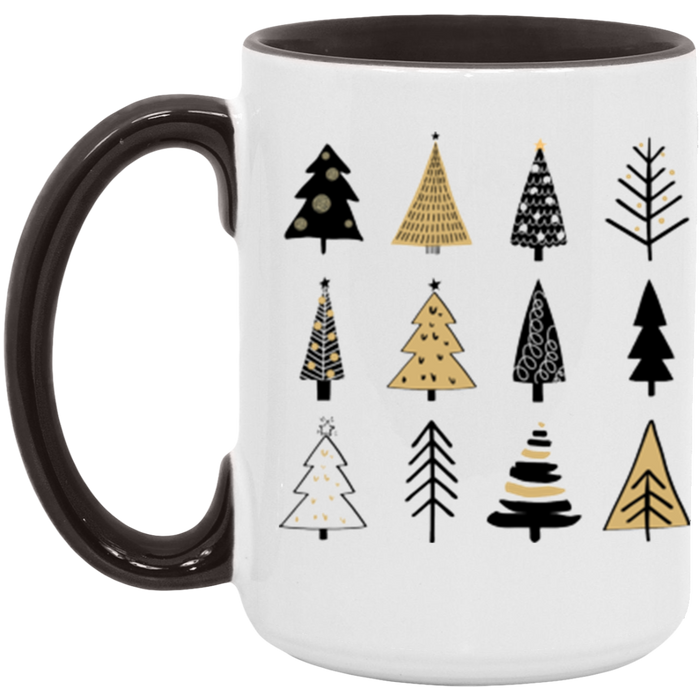 Festive Trees ceramic coffee mug, product photo 6