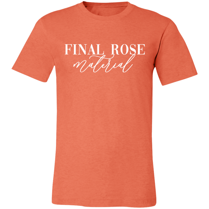 Final Rose Material graphic t-shirt in Heather Orange