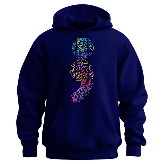Floral Semicolon Hoodie