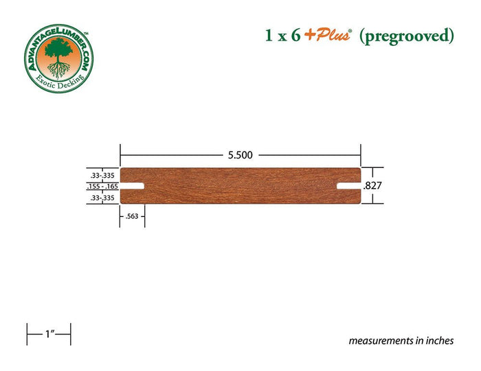 FSC® 1x6 +Plus® Cumaru Pre-Grooved - Advantage Lumber