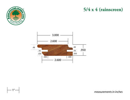 FSC® 5/4x4 Cumaru Rainscreen - Advantage Lumber
